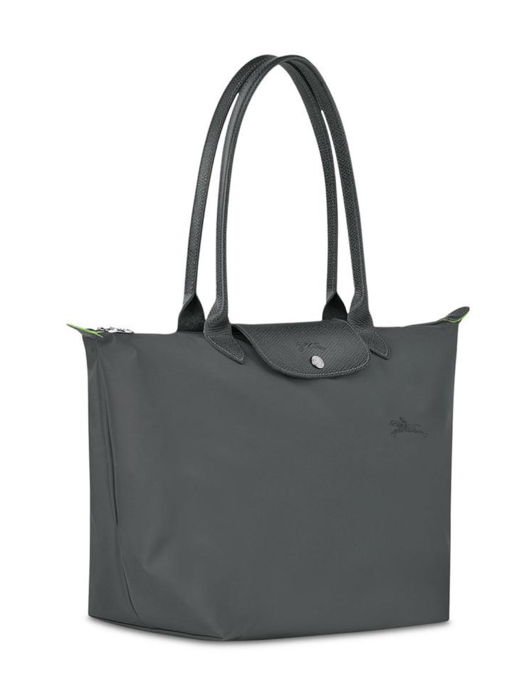 Nwt Longchamp Le Pliage Green Line Large Nylon Tote Bag In Graphite — image 3 of 8